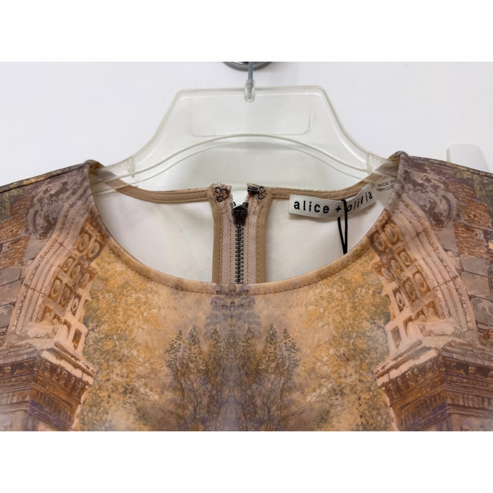 NWT Alice + Olivia Wynell Versailles A Line Mini Dress Pink Palace Butterfly 10 - Picture 5 of 11